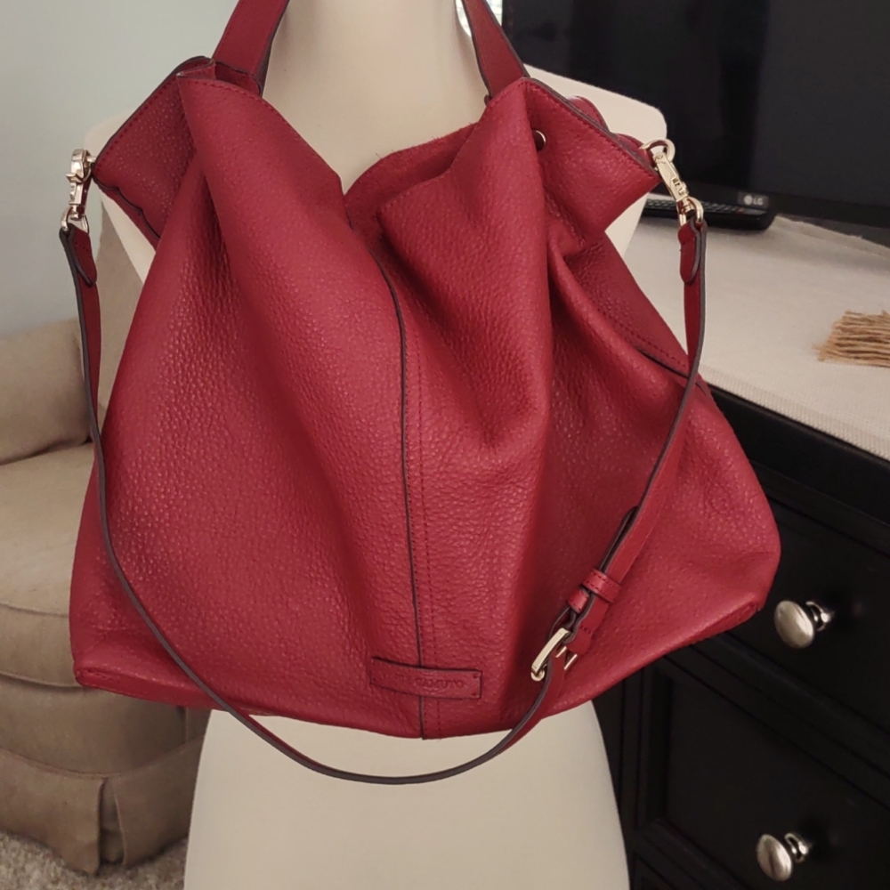 Vince camuto red leather bag